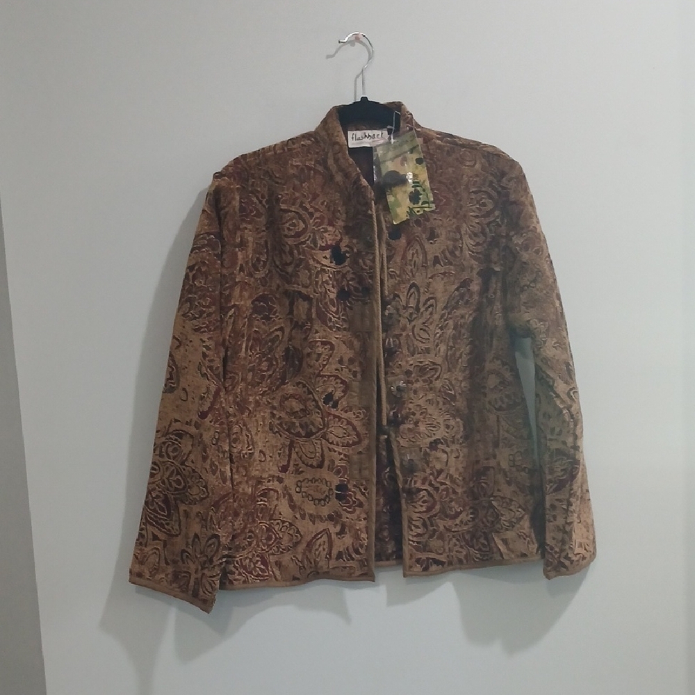 FLASH BACK BROWN Jacket Sz XL NEW WITH TAGS